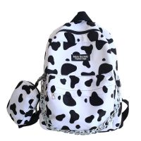 JOYPESSIE Trendy Women Backpack Cute Cow Printing School Bag for Teenager Girls Fashion Rucksack Waterproof Lady Travel Mochila