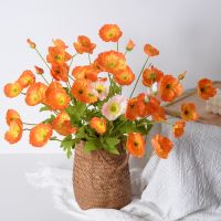 Artificial Flowers Poppy Silk Flowers Home Wedding Decoration Fake Flowers DIY Bridal Wedding Bouquet Flor Artificial