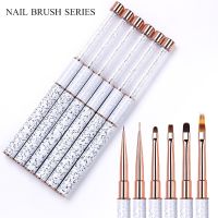 BORN PRETTY Nail Art Brush Acrylic Marble Design UV Gel Brush Pen Nail Art Painting Drawing Carving Brush Manicure Liner Tool Artist Brushes Tools