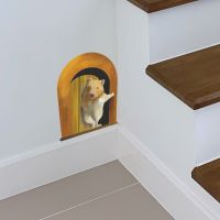 Realistic 3D Mouse Wall Sticker Mouse Hole Wall Decal Unique Sticker Indoor Outdoor Decoration Mouse Home Decoration Accessories