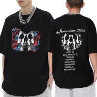 Fashion Deftones Tour Skull Black Band Concert T-Shirt Vintage Punk Hip Hop T Shirt Gothic Rock Tee Shirt Men Streetwear S-4XL-5XL-6XL