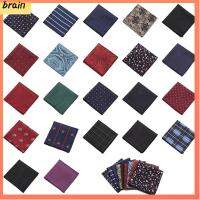 BRAIN ไม่เป็นทางการ Paisley ซาติน ผ้าเช็ดหน้า เย็บปักถักร้อย ผ้าเช็ดหน้าผู้ชาย Hankies