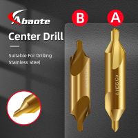 ㍿✠ ABAOTE Center Drill Ti-Coated 60 Degree Center Drill Bit Metal Centering Dril Bit Metalworking Hole Drill Hole Cutter