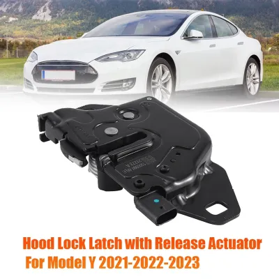 Car Hood Lock Latch Locomotive Hood Frunk Latch Lock for Tesla Model 3 Model Y 2021-2023 1500398-00-E 1500397-00-E
