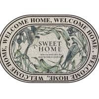 พรมดักฝุ่น ทรงวงรี รุ่นใหม่ ลาย sweet home bird