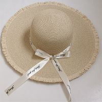 Hot summer lady new Edge Flat Brim Straw Hat Women Casual Large Brim Sun Cap Outdoors Holiday Beach Casquette Gorros