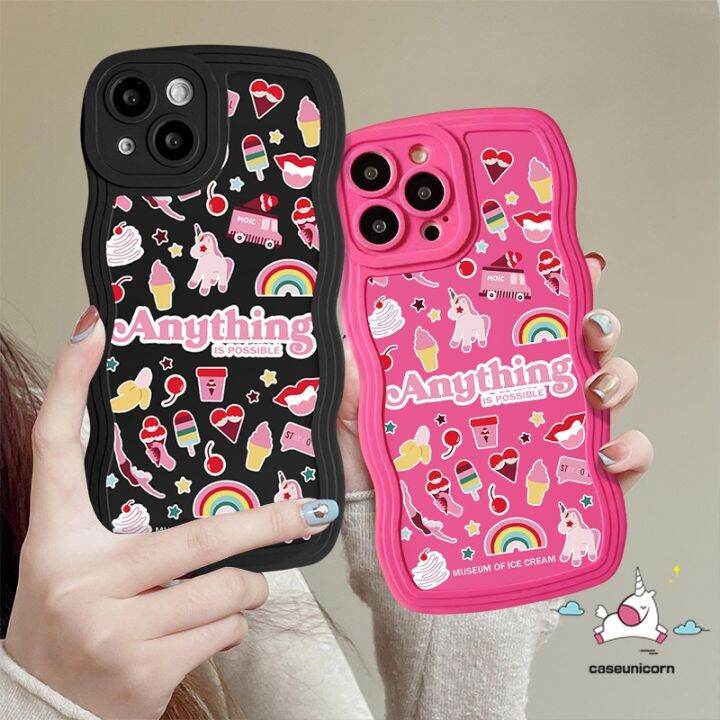 เคสตัวการ์ตูนน่ารักรูปดาวสีรุ้งสามารถใช้ได้กับ-iphone-7plus-14-11-xr-13-12-pro-max-x-xs-max-7-6-8-6s-plus-se-2020เคสขอบลอนนิ่มลายยูนิคอร์นกันกระแทก