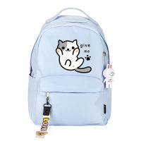Anime Neko Atsume Cat Backpack Kawaii Cute Backpack Pink School Bag Cartoon Travel Shoulder Bag Laptop