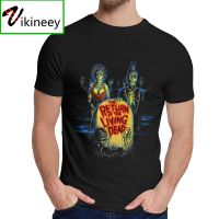 Kaus Return Of The Living Dead Hallowmas Kaus Hari Natal Leher-O Katun Premium 100% Lembut Musim Panas
