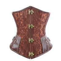 Burvogue Waist Control Steampunk Corsets and Bustiers Leather Corsets Sexy Women Gothic Underbust Corselet Steel Boned Corsets