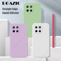 ROAZIC เคสซิลิโคนเหลวสำหรับ Realme 11,4G/Realme 11 4G เคสขอบสี่เหลี่ยมเคสนิ่มใส่โทรศัพท์ปกป้องกล้องกรอบด้านหลังแบบบาง