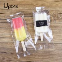 ┅ UPORS Food Grade Ice Pop Bags Disposable Plastic Popsicle Bags Freeze Treat Storage Transparent Ice Popsicle Mold Bag 100Pcs/Set