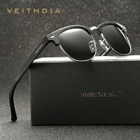 VEITHDIA แว่นตาวินเทจโพลาไรซ์ UV400อะลูมิเนียมสำหรับแว่นกันแดดแบบเรโทรชายและหญิงแว่นตากันแดดขับรถกลางแจ้งสำหรับ6690ชาย