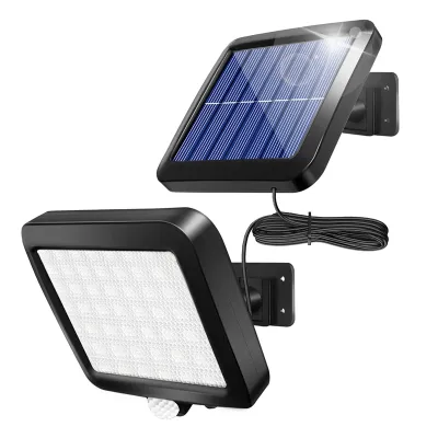 Solar Power Wall Light Outdoor Motion Sensor Light 56 LED Security Night Light for Garden Garage Driveway Porch Fence