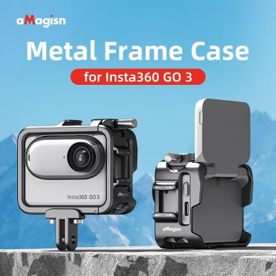 For Insta360 GO 3 Metal Border Cameras Metal Cage Frame Vlog Housing Protective Expansion Case Insta360 GO3 Accessories