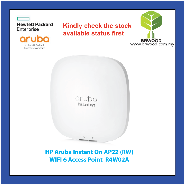 HP ARUBA R4W02A: INSTANT ON AP22 (RW) WIFI 6 ACCESS POINT | Lazada