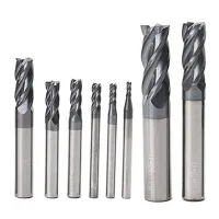 CNC Square Nose End Mills Carbide Tungsten Steel Milling Cutter Router Bits Bits Tool Straight 2-12mm