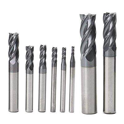 End Mill Set CNC Square Nose End Mills Carbide Tungsten Steel Milling Cutter Router Bits Bits Tool Straight 2-12mm