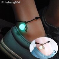 Simple Luminous Bead Anklets Bracelets For Women Men Adjust 10-24 CM Summer Beach Rope Chain Anklet Bracelet Jewelry