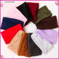 XUESHE กันลม ที่อุ่นคอ ขี่ Bib หนาขึ้น ผ้าพันคอเก็บความร้อน การป้องกันคอปก สีทึบทึบ ผ้าพันคอหน้าหนาว ชายหญิง