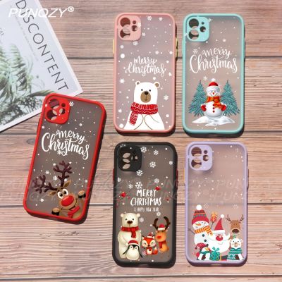 「Enjoy electronic」 New year gifts snow Elk Christmas Phone Case For iPhone 14 PRO 13 pro max 12 Pro 11 Pro max XR XSMAX X 8 7 Plus SE Hard PC Cover
