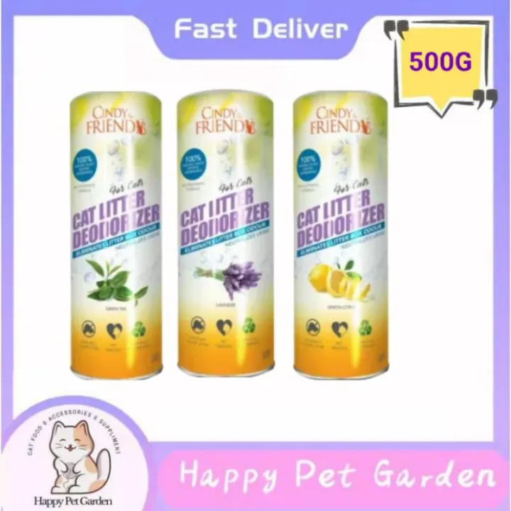 Cindy & Friends Lemon/Lavender Cat Litter Deodorizer Powder 500g Lazada