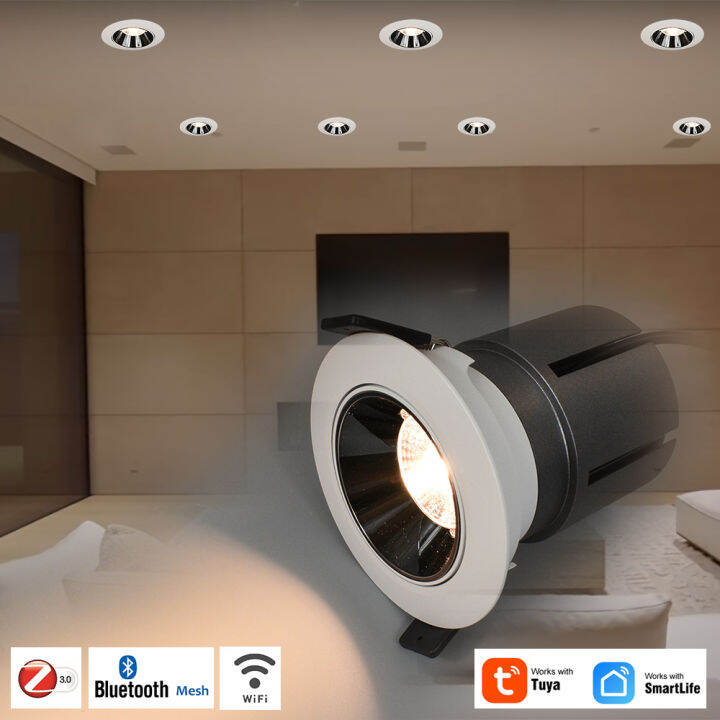 3-0-zigbee-tuya-ไร้สาย-smat-downlight-home-light-ปรับเพดานโคมไฟ-wifi-บลูทูธตาข่าย2700k-ถึง6500k-cct