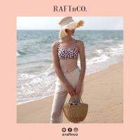 [RAFTnCO.] All-over Heart Shaped Printed Two-piece Swimsuit ชุดว่ายน้ำ ทูพีซ พิมพ์ลาย เอวสูง - สีชมพู/Pink Print