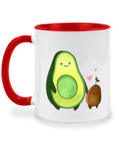 แก้วชง meme face มีม Cute Avocado couple love คู่รัก อะโวคาโด น่ารัก ตลก แก้วของชำร่วย แก้วมัค twotone coffee mug แก้วสองสี แก้วสกรีน แก้วกาแฟ ของขวัญ ของที่ระลึก ของขวัญวันเกิด