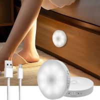 ◎✓ PIR Motion Sensor LED Night Light USB Rechargeable Human Induction Kitchen Cabinet Bedroom Wardrobe Corridor Night Lamp