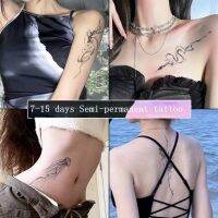 6pc/Set Butterfly Snake Herbal Juice Tattoos Sticker Waterproof Semi-permanent Abstract Lasting Fake Tattoo Female Chest Arm Art