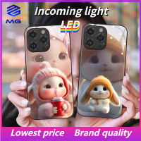 MG TIKTOK Explosive Call แก้ว LED สำหรับเคสโทรศัพท์ iPhone 14Promax 14Plus 13 13Pro 13Promax 12ProMax 11สำหรับเคสไอโฟน7Plus 8 XR XS X XSMAX 11ProMax 11pro 12 12pro 7 8 Coke Rabbit