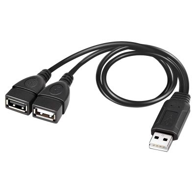 USB Splitter Cable, USB 2.0 A Male to Dual USB Female Jack Y Splitter Charger Cable