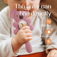 Lets make 1pc Silicone Koala Rattle Food Grade Teether BPA Free Soothing Educational Toy Alleviating Baby Teething Products