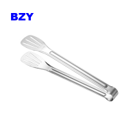 BZY Stainless Steel Food Tongs Kitchen Utensils Buffet Cooking Tool Anti Heat Bread Clip Pastry Clamp Utensil Tongs