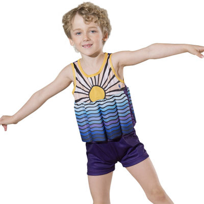เสื้อชูชีพเด็กลอยตัวในฤดูร้อนชุดว่ายน้ำฟลามิงโกโฟมแขนกุดสำหรับเด็ก