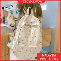 【hot sale】❄✙ C16 TSCfashion Student Academic Style Korean Girl Backpack Harajuku Travel Backpack Female Printed Schoolbag