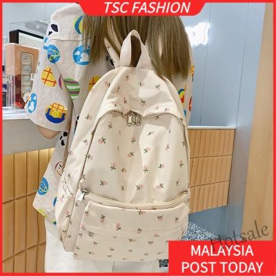 【hot sale】❄✙ C16 TSCfashion Student Academic Style Korean Girl Backpack Harajuku Travel Backpack Female Printed Schoolbag