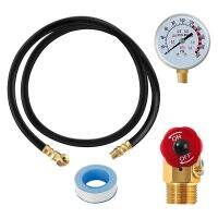 Air Tank Valve Kit with Gauge,Come with 2 Inch Pressure Gauge 1/8 Inch NPT,4 Ft Air Hose 1/4 Inch Knob Air Tank Manifold