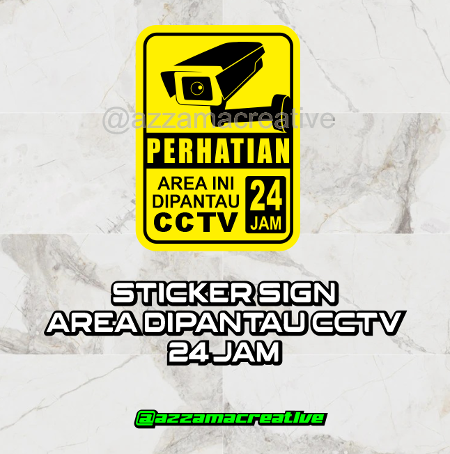 Stiker Sign Kamera Cctv Sticker Area Dipantau 24 Jam Lazada Indonesia
