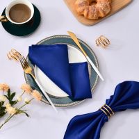 12pcs Hemstitched Square Napkins 30x30cm Satin Cocktail Napkin for Party Wedding Table Cloth Soft Kitchen Dinner Napkins-Laocher