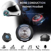 Bone Conduction Bluetooth Helmet Headset ชุดหูฟังสเตอริโอไร้สายพร้อมเครื่องเล่นเพลงกันน้ำสำหรับ Moto