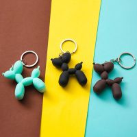 【CC】 Fashion Keychain Punk Dog Soft Rubber Keychains for Pendant Jewelry Trinket Men  39;s Car Chain