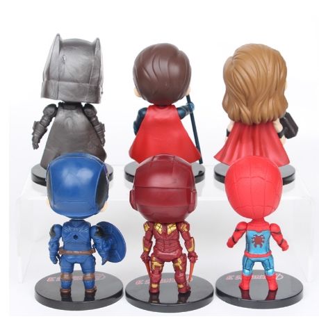 q-version-6pcs-marvel-avenger-american-captain-garage-kit-ironman-superman-mini-action-figure-toy
