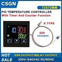 HEATPRESS Thermostat With Timer And Counter Function LCD Display Touch Screen PID Temperature Controller SSR Relay Output