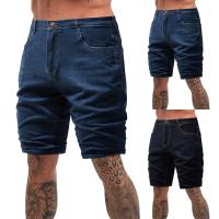 Summer Mens Solid Colors Stretch Jeans Casual Male High Quality Elastic Denim Knee-Length Shorts Plus Size bermuda Masculina#g3