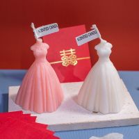 Wedding Decoration Candle Creative Wedding Dress Shaped Scented Candle Luxury Guest Gift Candles Wedding Gifts Home Decoration