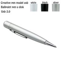 100 Real Capacity Pendrive Usb Flash Drive Card Memory Metal Ballpoint Pen Pencil Usb Model 4GB 16GB 8GB Pendrive Student Gift