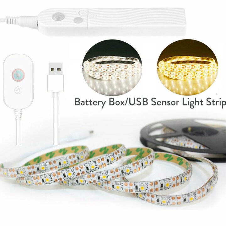 ERANPO Indoor LED Strip Sensor Motion PIR Led Lamp 2835 Led Light Strip USB/Battery 5V