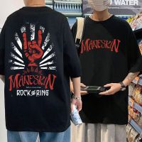 Maneskin Best Rock Am Ring T Shirts Italian Punk Rock Band T-shirt Men Vintage Oversized Tshirt Unisex Casual Cotton Tees